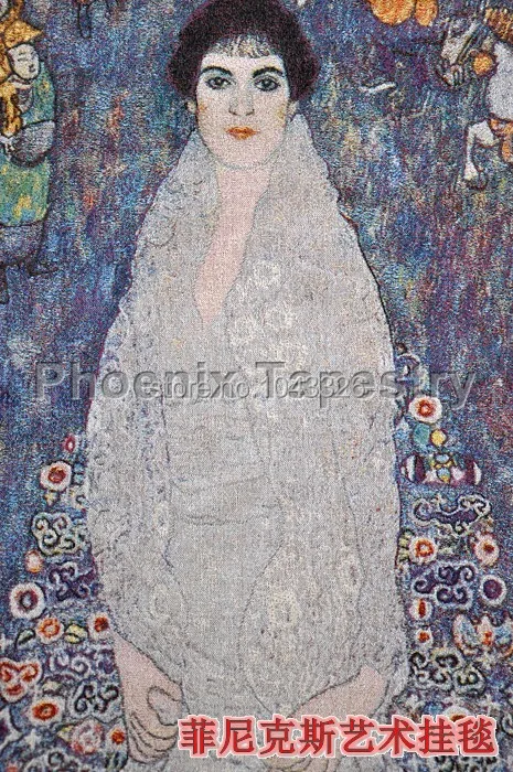 140*96 см Настенная подвесная домашняя текстильная отделка Klimt-Adele Baroness мягкий хлопковый тканый жаккард Европейский бельгийский гобелен