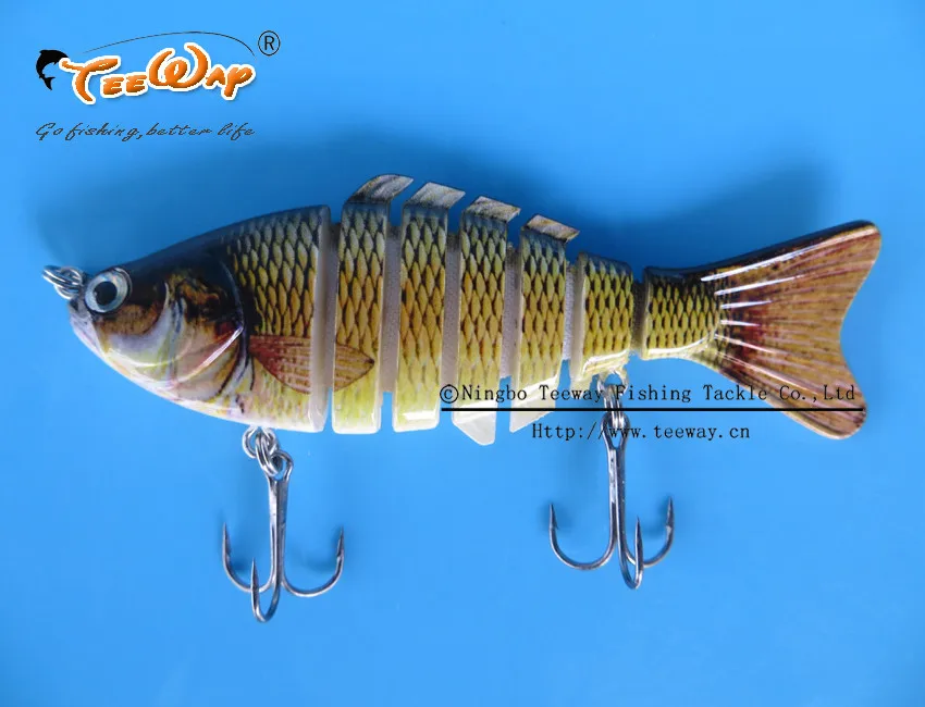 Продукт рыболовные приманки 7 Сегмент Swimbait тяжелая приманка медленная 14g 10 см рыболовный крючок Рыболовные снасти FL7-F05