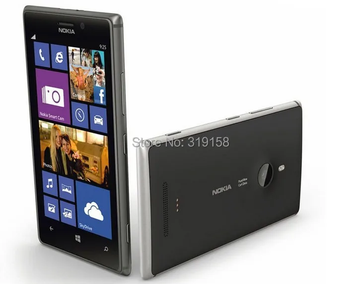 Nokia Lumia 925 разблокированный Восстановленный Windows мобильный телефон 4,5 ''8MP wifi gps 3g& 4G GSM 1G ram 16GB rom сенсорный экран