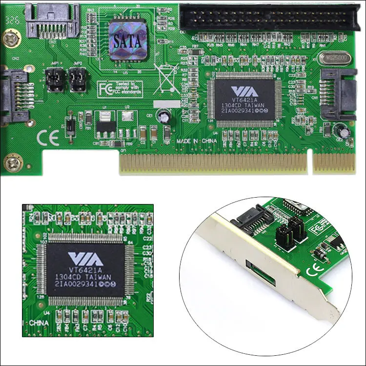 Купить по vt6421 3 SATA и 1 IDE и серийный ATA рейд с PCI карты для ...