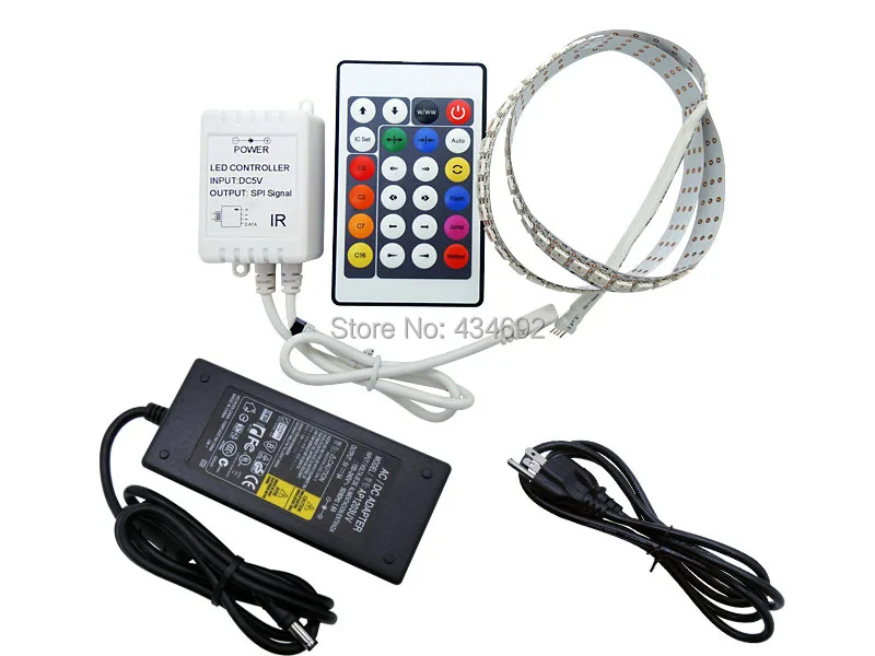 50 см, 72 шт. 5050 RGB SMD 2811IC Светодиодные ленты Метеор узор гибкий свет+ ИК-пульт дистанционного управления+ 5 V 5A Питание