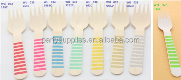 05 Stripe Wooden forks__