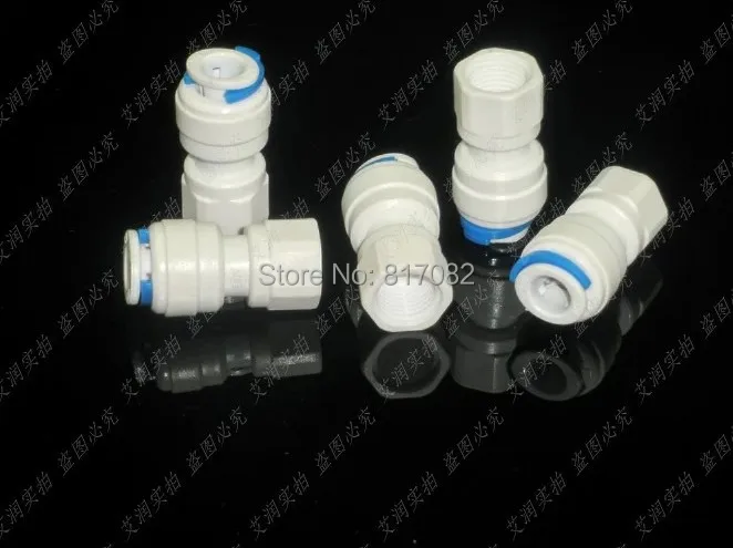 5 шт. прямо quick connect 1/4 ''OD пробки Нажмите X 1/8" Женский Аквариум воды RO женский BSP для RO фитинги