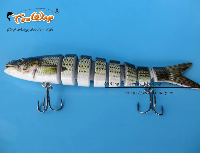 2 шт./лот Рыбалка приманки 8 Сегмент Swimbait Жесткий приманки медленно 25 г 14 см с 6# рыболовный крючок FL8-O02