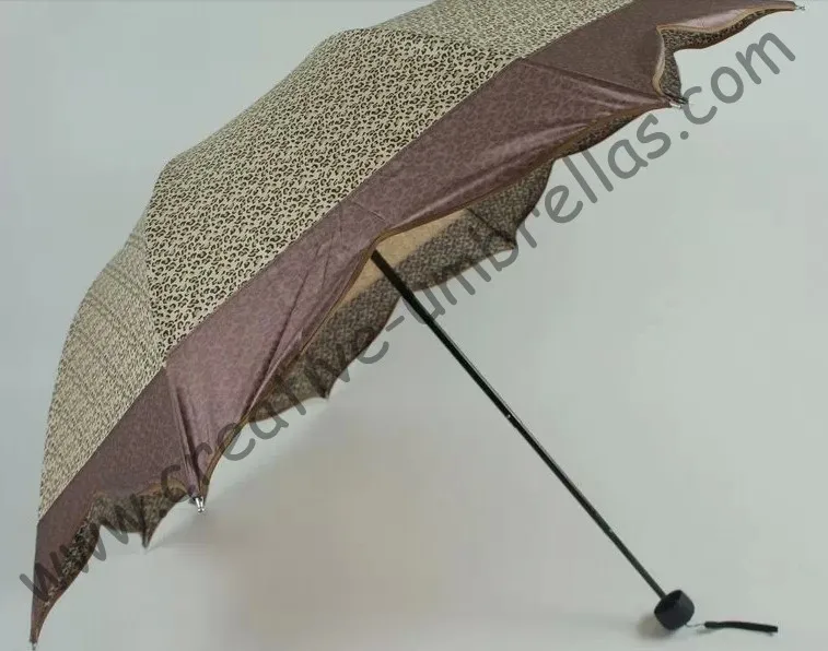 Зонтик с Кленовым листом, ткань с леопардовым принтом, 8k ребра, три сложения, ручные зонты, имитация райского зонта. supermini