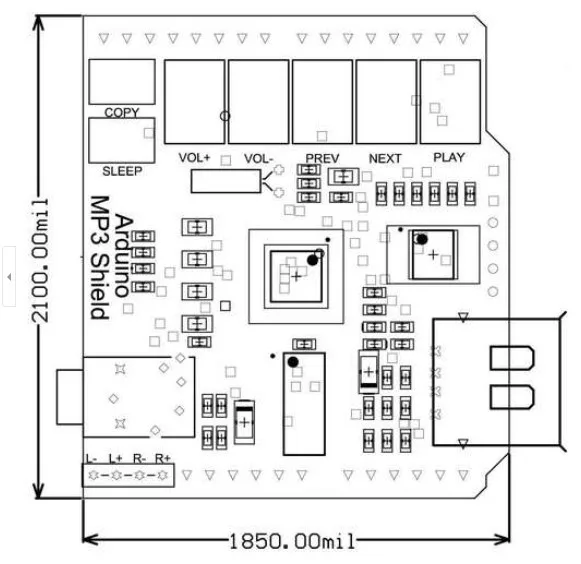 5 шт./лот для Arduino USB-SD MP3 щит