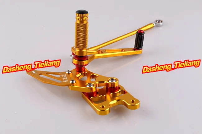 CNC мотоцикл Rearset задний Набор подножки для Suzuki GSXR 1000 GSXR1000 2007 золотой алюминиевый сплав