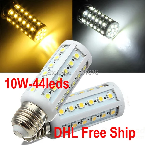 DHL Бесплатная доставка 50 шт. Светодиодная лампа e27/e26/b22 AC110-240V SMD 5050 Светодиодная теплый белый /холодный белый
