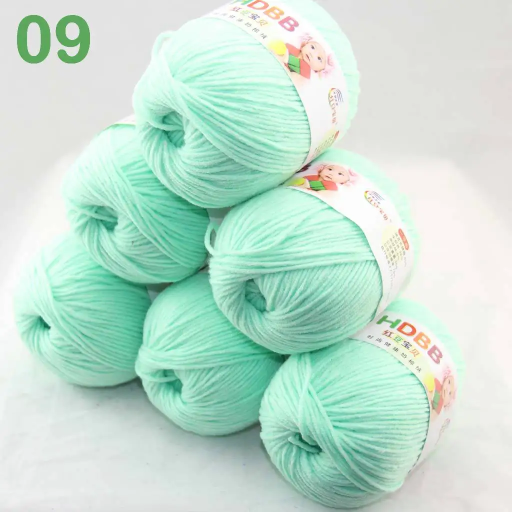 Распродажа 6ballsx50g мягкие хлопковые Детские Пряжа новые окрашенные вручную шерстяные носки декоративная ленточка пряжа для вязания оранжевый 2075-14-6