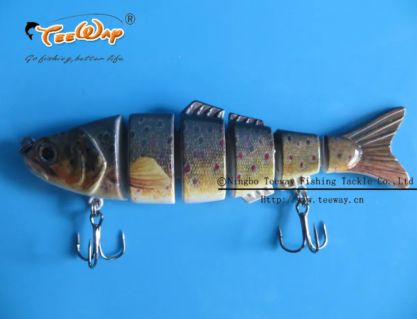 Рыбалка приманки 6 Сегмент Swimbait Жесткий приманки медленно 25 г 12 см рыболовные снасти FL6-LQ нахлыстом