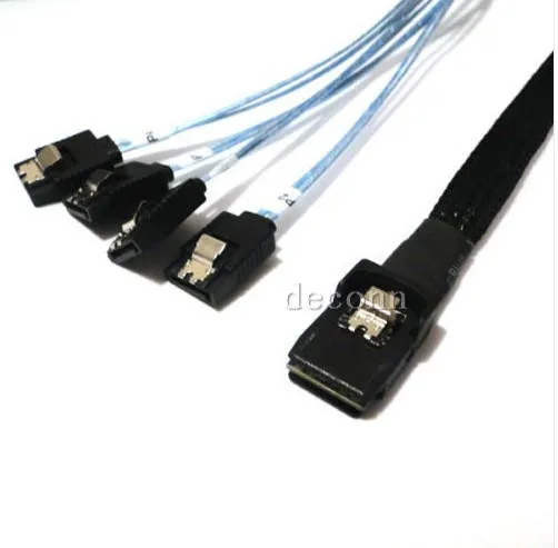 Tangda в обратном направлении обратное соединение sata поворот MINI SAS к 4 sata 6G кабель передачи данных 0,5 м