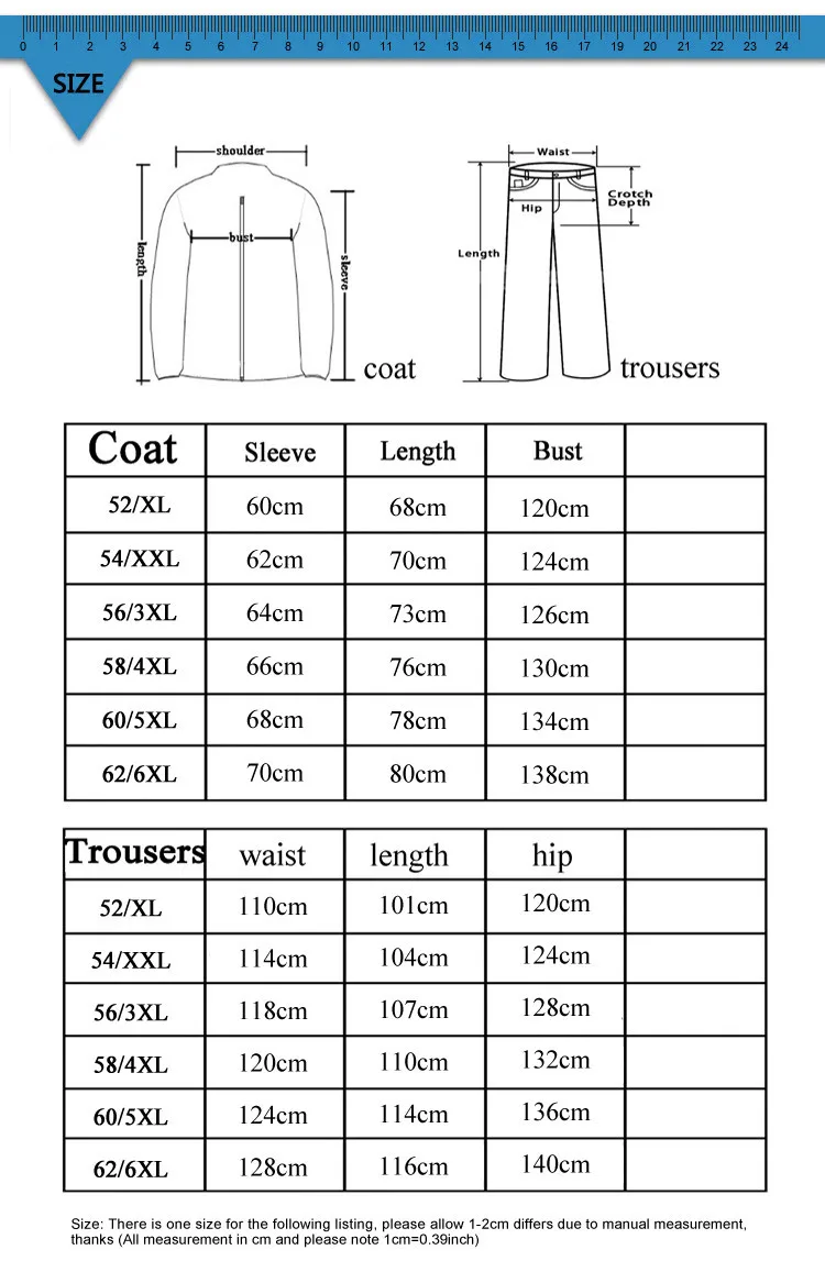 Acu Uniform Size Chart