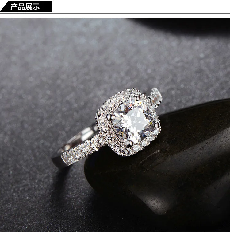 2 ct Классический Принцесса Cut 18 К Gold diamond Обручение кольцо для Для женщин SOLID 18 К Золотое кольцо jewelry au750 geniune Свадебные