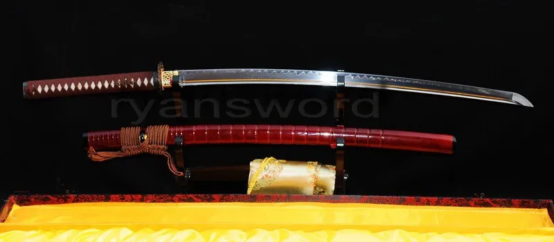 1095 Высокоуглеродистая сталь глина закаленная японский самурайский меч катана