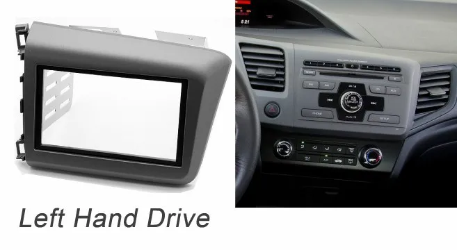 LHD двойной Din фасции для HONDA Civic 2011+ Радио DVD стерео CD панель Dash монтажный комплект отделки лицевой рамы