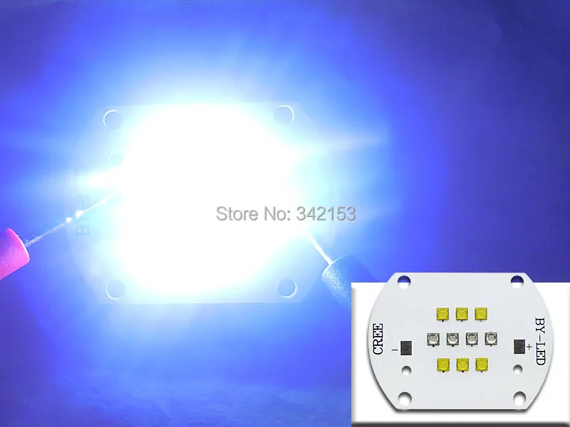 50 Вт Cree Xlamp XTE XT-E белый 6000 К(6 шт.)+ королевский синий 450нм(4 шт.) светодиодный излучатель лампы свет лампы для аквариума рыбы кораллового выращивания