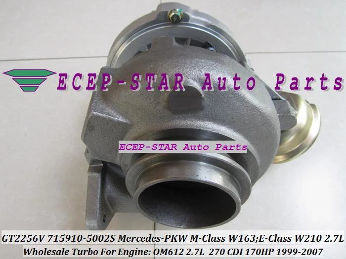 GT2256V 715910-5002S 715910-0001  715910 Turbo Turbocharger For Mercedes-PKW M-Class W163;E-Class 270 CDI W210 1999-2007 OM612 2.7L 170HP (5)