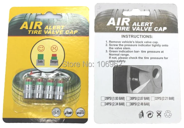 4 шт./партия 2,4 Бар TPMS колпачки для клапанов, автомобильная велосипедная мотоциклетная шина, контроль давления, оповещение, индикатор, стволовые крышки клапанов, высокое качество