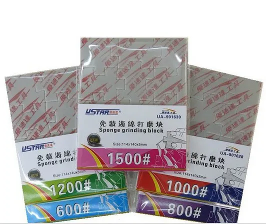 5 шт./компл. U-STAR UA-1626 Jigsaw шлифовальная губка 600#, 800#, 1000#, 1200#, 1500#, UA-1626, UA-1627, UA-1628, UA-1629, UA-1630
