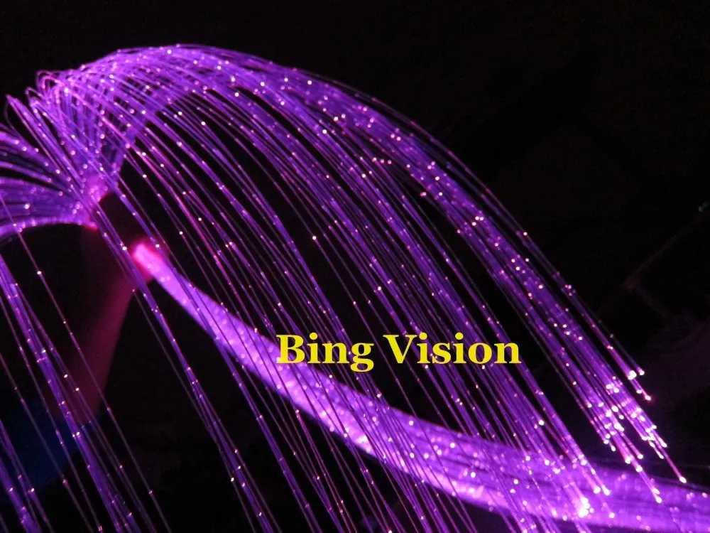 Bing vision пластиковое Оптическое волокно, диаметр 0,75 мм, 2700 м/блестящий рулон сторона светящееся волокно для оптического света и DIY волоконная лампа