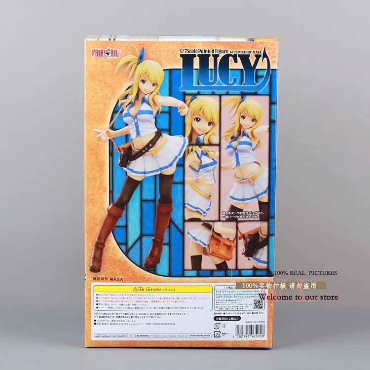 Бесплатная доставка Fairy Tail Люси Хертфиллиа белое платье ПВХ фигурку Коллекция модель игрушки 21 см FTFG004