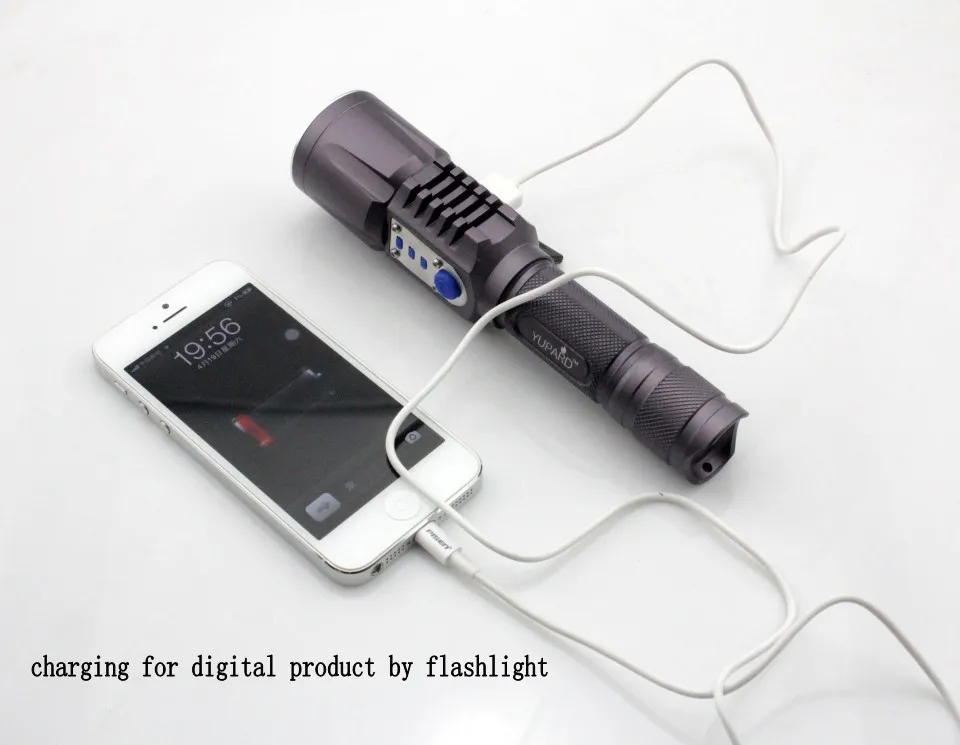 YUPARD XM-L2 T6 светодиодный фонарь, яркость, светодиодный, зарядка через USB, 5 режимов, мобильный внешний аккумулятор, батарея 18650, умный фонарик