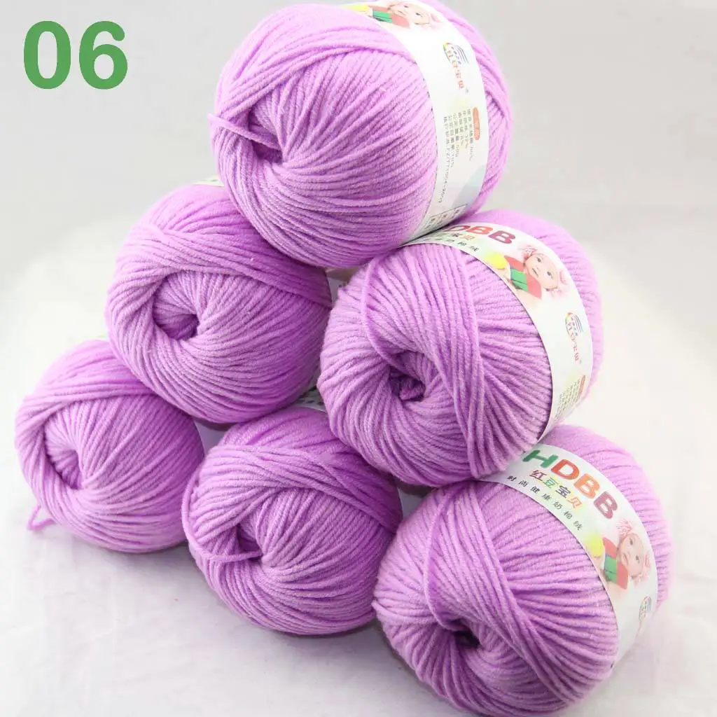 Распродажа 6ballsx50g мягкие хлопковые Детские Пряжа новые окрашенные вручную шерстяные носки декоративная ленточка пряжа для вязания оранжевый 2075-14-6
