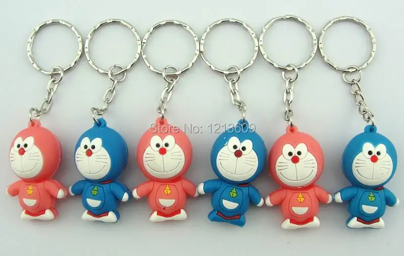 60 шт. Doraemon Брелоки ювелирные мода кольцо для ключей Интимные аксессуары Поддержка; ; Прямая поставка;