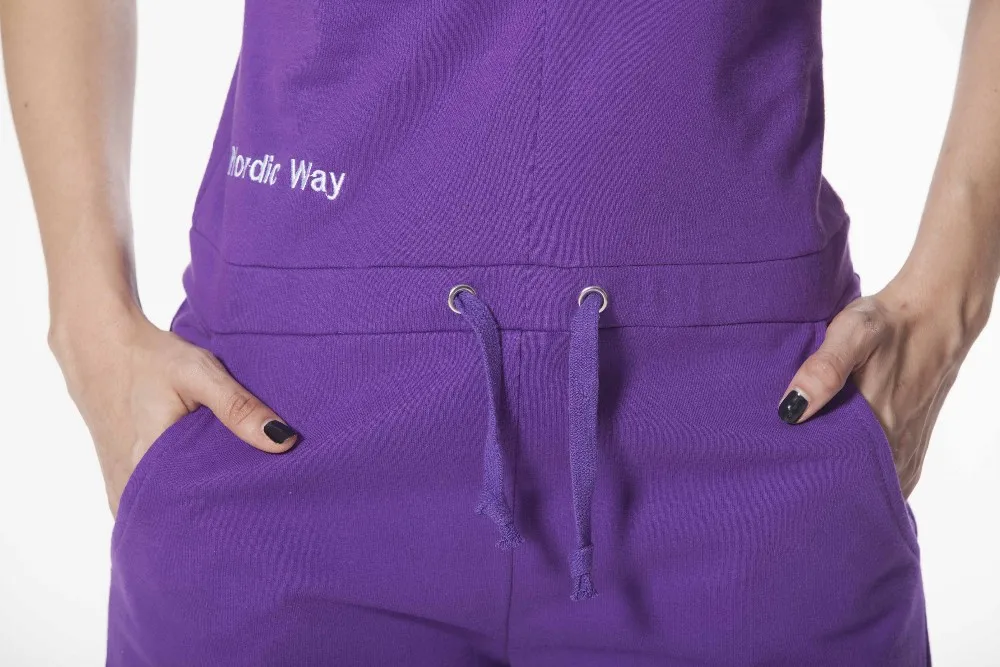 Nordic путь рукавов Одна деталь комбинезон все в одном Breathable Hoodied Playsuit
