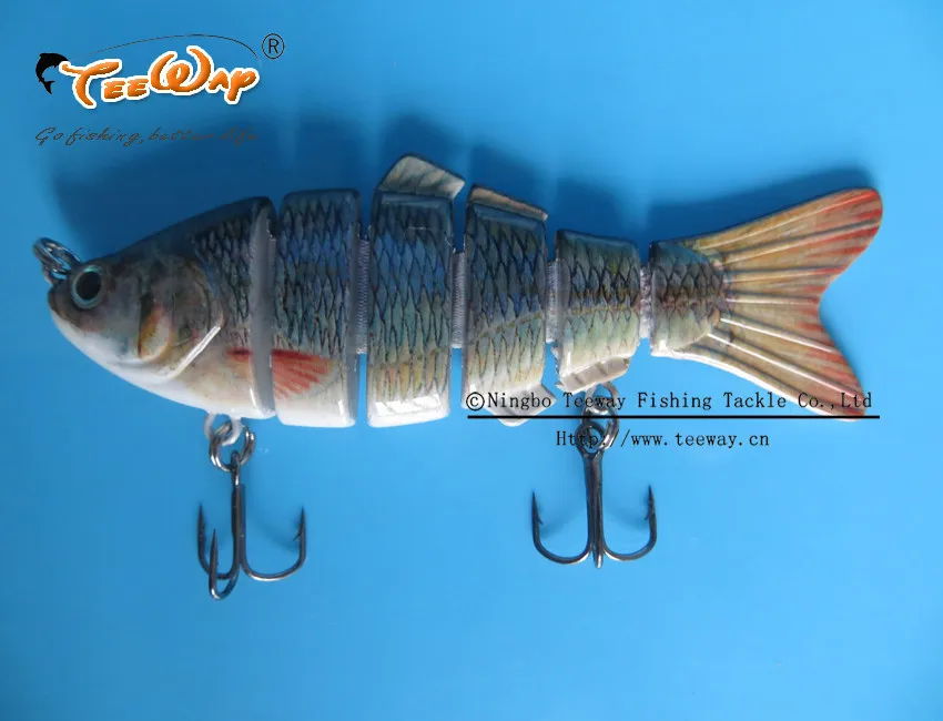 Рыбалка приманки 6 Сегмент Swimbait Жесткий приманки медленно 17 г 10 см рыболовные снасти FL6-SQ нахлыстом