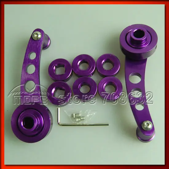 Blue Purple Billet Aluminum Car Manual Window Glass Door Crank Handle Winder Adapter DSC_0662