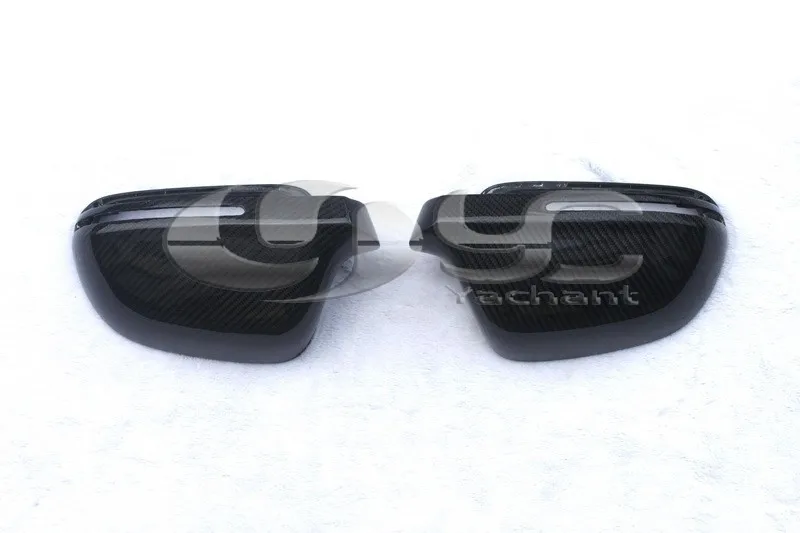Углеродное волокно боковые защитные колпачки для зеркала рамка набор запасных частей для 2008-2012 A4 B8