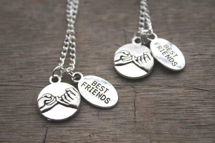 20 шт./лот лучшие друзья pinky promise ожерелья дружба ожерелья BFF друг ювелирные изделия BESTIE pinky swear ожерелье Пинки