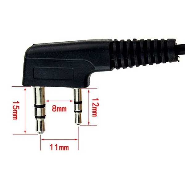 Retevis 2 PIN гарнитура PTT микрофон наушники Walkie Talkie аксессуары для Kenwood для Baofeng UV5R 888S Retevis для TYT TH C9009A