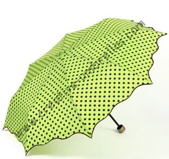 Руководство модное полный Dot Design зонты, 190 т pongee ткани, карандаш супермини, дамский зонтик, складной, от дождя, анти-ржавчина