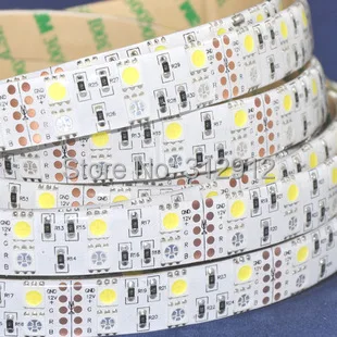 5 м 600 светодиоды 120LED/M 5050 RGBW (RGB + теплый белый) Светодиодные ленты света; водонепроницаемый в силиконовое покрытие; DC12V вход; 144 Вт