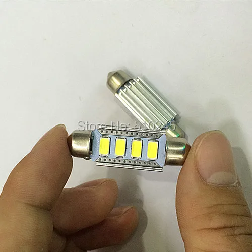 100x автомобиля светодиодная гирлянда света C5W 4 LED SMD 4smd 5630 36 мм 39 мм 41 мм CANBUS ошибки OBC LED лампа для чтения