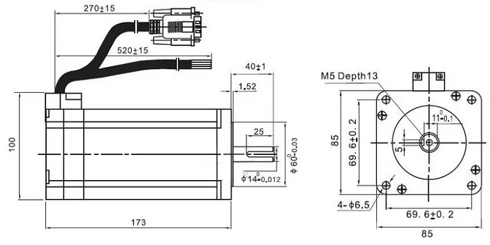 Leadshine 3 фазы Гибридный сервомотор набор HBS2206+ 863S80H-1000