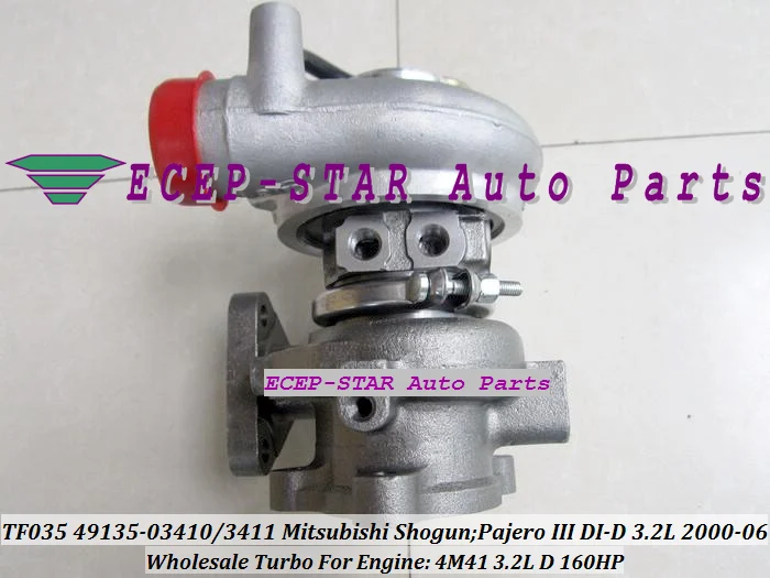 TF035 49135-03411 49135-03410 ME203949 ME191474 Turbo Turbocharger For Mitsubishi Shogun Pajero III 2000- 4M41 3.2L D 160HP (5)