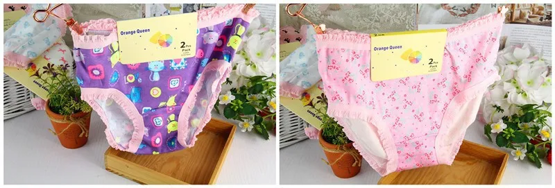 Cuecas Infantil; нижнее белье для девочек от 2 до 11 лет; ; ; трусики для девочек; одежда для детей; 6 шт./лот