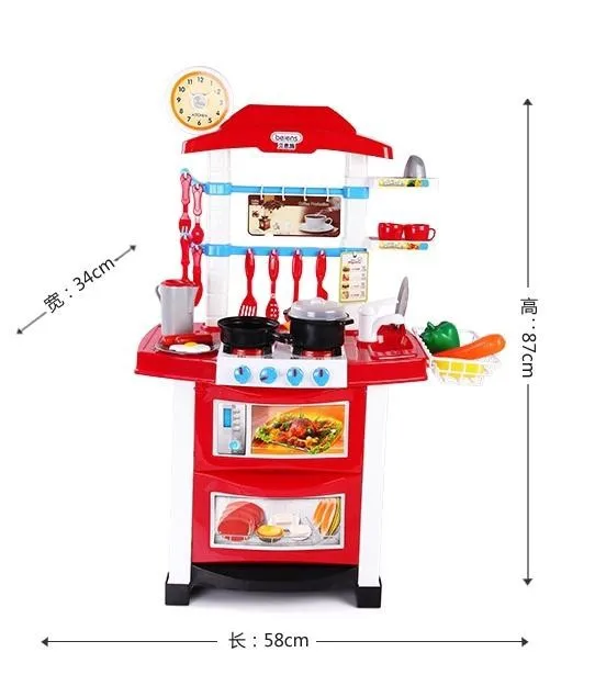 Детские ролевые игровые домики Детские Кухонные Игрушки Детские sooktops светильник и звук, детский набор для приготовления пищи