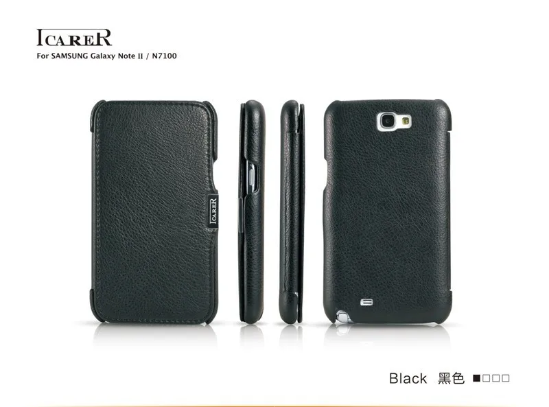 Для samsung Galaxy Note2 Note II N7100 icarer бренд натуральная кожа чехол из натуральной кожи для Galaxy Note 2