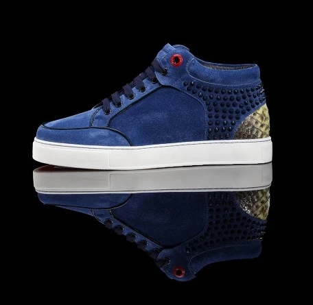 good quality royaums men shoes royaums men kilian floweblue sneakers Python  with rivet original box free shipping - купить по выгодной цене | AliExpress