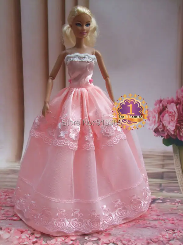 100 шт./лот BJD 1/6 принцессы Кукольное платье для куклы Барби