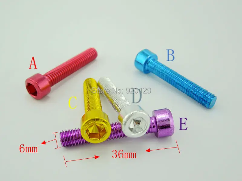Красный декоративный винт для мотоцикла M6mm x 36mm