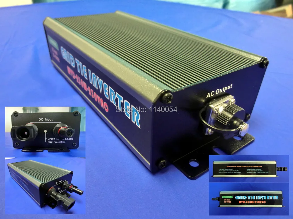 260 Вт 22-60vdc широкий Напряжение Солнечной Сетка Tie Micro Инвертор, с MPPT Водонепроницаемый IP65 Функция для 300 Вт дома Системы