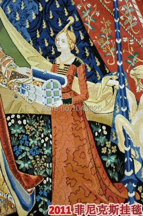 Серия Unicorn-noblelady платье для женщин большого размера 165*139 см декоративная ткань jacauard средневековый настенный гобелен PT-76