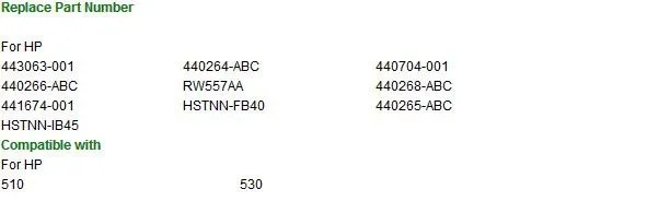 Аккумулятор для ноутбука HP 530 510 HSTNN-IB45 HSTNN-FB40 440265-ABC 441674-001 аккумулятор большой емкости 440266-ABC RW557AA 440268-ABC 440704-001 аккумулятор большой емкости 440264-ABC