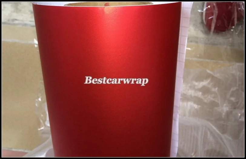 METALLIC Matte Chrome Red Vinyl Car wrapping Film Foil (7)
