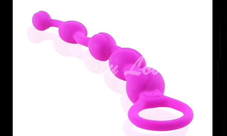 BAILE Intimate Anal Sex Toys Shop Purple Waterproof Silicone Anal Beads Plug Sex Products for Women and Men Gay Free Shipping (5)